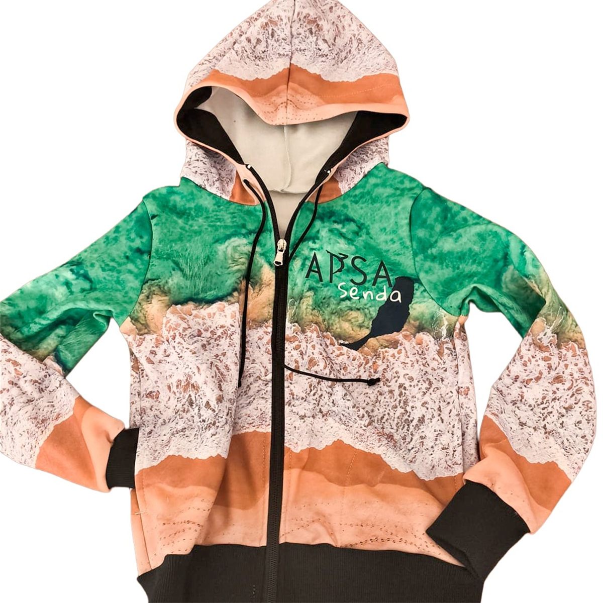 Sudadera con cremallera de apertura total y capucha
